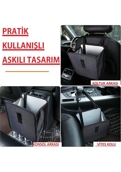 Pratik Araç Içi Çöp Kutusu ve Düzenleyici, Taşınabilir Oto Aksesuar