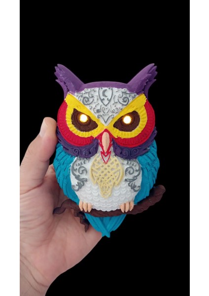 Işıklı Baykuş (Hediyelik-Boyama )