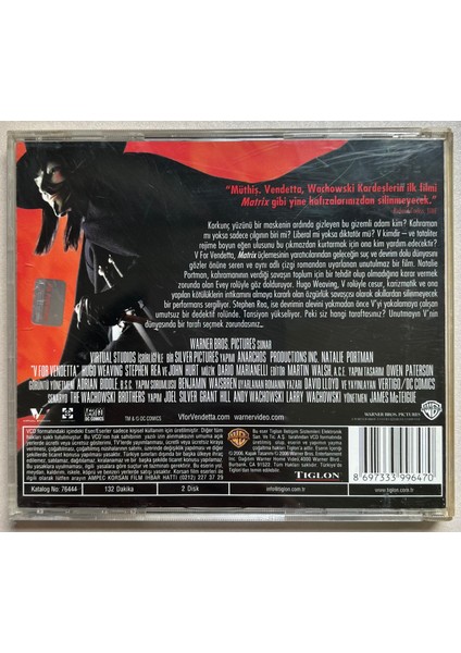 Vfor Vendetta VCD (Orjnal Dönem Baskı Vcd)