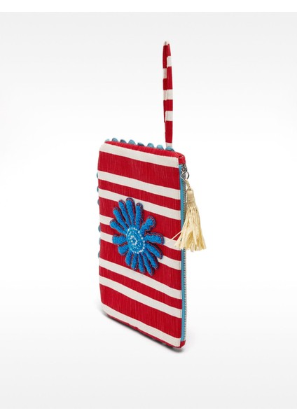 Çizgili Zarf Tipi El Çantası