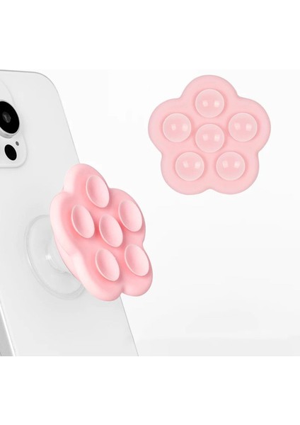 Çiçek Desenli Silikon Telefon Tutucu, Ayna ve Cam Üzerinde Güçlü Tutma Özelliği
