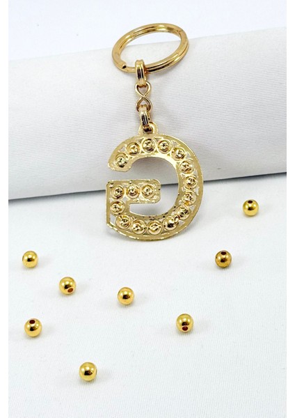 Gold Renkli Parlak Taşlı G Harfi Anahtarlık, Hediyelik Harfli Anahtarlık indirimleri