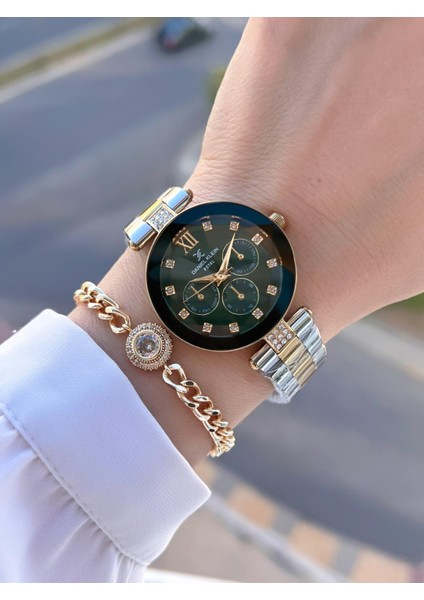 Çelik Kordon 30 mt Suya Dayanıklı Kadın Kol Saati+Bileklik BYN.10728.M4 fiyatları