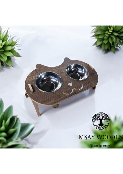 Ahşap Kedi Mama Kabı fiyatları