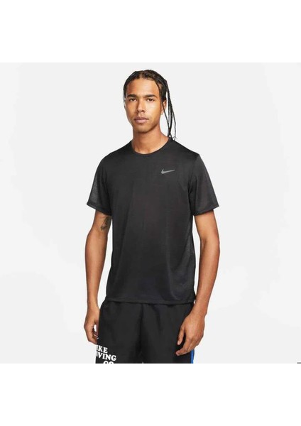 Dri-Fit Miler Breathe Erkek Siyah Koşu T-Shirt DX0874-010 Siyah - L