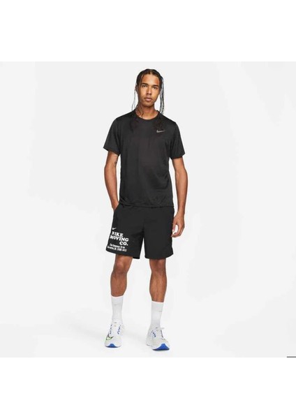 Dri-Fit Miler Breathe Erkek Siyah Koşu T-Shirt DX0874-010 Siyah - L