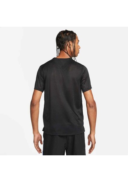 Dri-Fit Miler Breathe Erkek Siyah Koşu T-Shirt DX0874-010 Siyah - L
