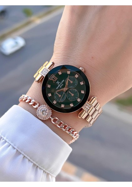 Çelik Kordon 30 mt Suya Dayanıklı Kadın Kol Saati+Bileklik BYN.10728.M8 fiyatları