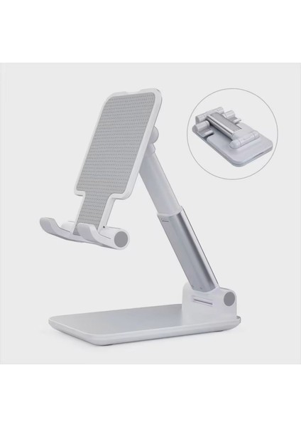 Çift Kademeli Uzunluk Ayarlı Masaüstü Tablet ve Telefon Tutucu Stand