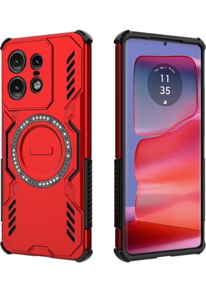 Motorola Edge 50 Pro Manyetik Telefon Kılıfı, Güçlü Manyetik Isı Dağılımı Telefon Kılıfı Kapağı Motorola Edge 50 Pro (Yurt Dışından)