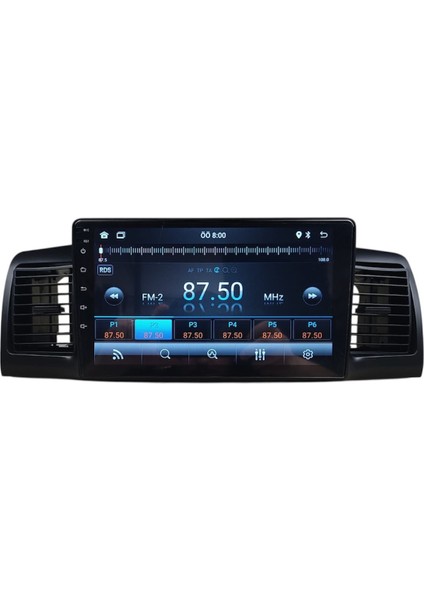 Toyota Corolla Siyah 2002-2006 4gb Ram 32GB Hafıza 4 Çekirdek Carplay Kamera Android Multimedya