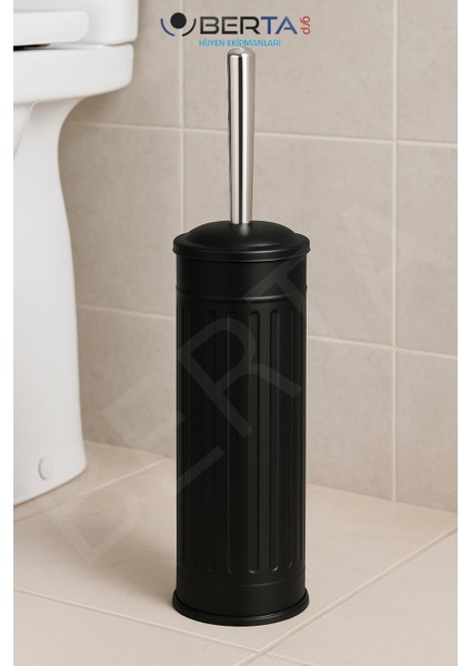 Vintage Banyo Seti Siyah Çöp Kovası 5lt Tuvalet Fırçası Lüks Model fırsatları