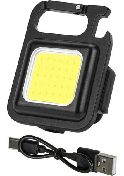 Mıknatıslı Mini LED El Feneri Anahtarlık Tipi Taşınabilir Kamp Lambası Şişe Açacağı 350 Lümen 2 Watt indirimleri