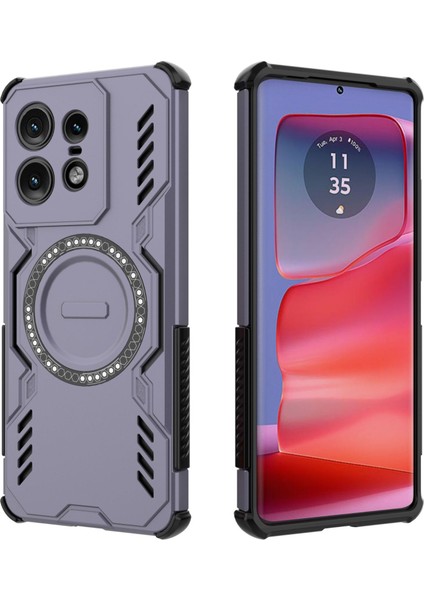Motorola Edge 50 Pro Manyetik Telefon Kılıfı, Güçlü Manyetik Isı Dağılımı Telefon Kılıfı Kapağı Motorola Edge 50 Pro (Yurt Dışından)