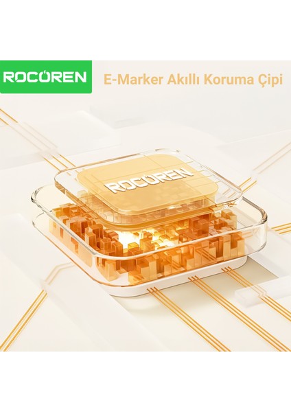 240W 4'ü 1 Arada Type-C / Usb-A / Lightning Gri Silikon Şarj ve Data Kablosu 1.2 Metre