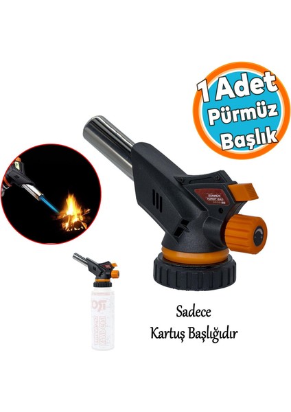 (1 Adet) Gaz Kartuş Başlığı Çakmak Pürmüz Kamp Piknik Kamp Mangal Mutfak Alev Başlatıcı Tutuşturucu