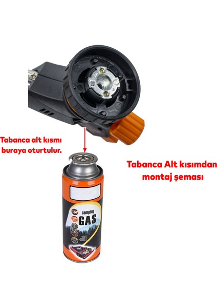 (1 Adet) Gaz Kartuş Başlığı Çakmak Pürmüz Kamp Piknik Kamp Mangal Mutfak Alev Başlatıcı Tutuşturucu