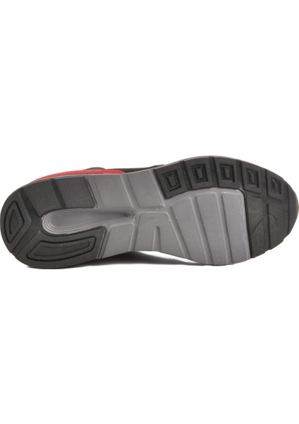 Siyah Kırmızı Fileli Memory Foam Erkek Spor Ayakkabı Milano M