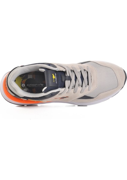 Bej Lacivert Fileli Memory Foam Erkek Spor Ayakkabı Milano M