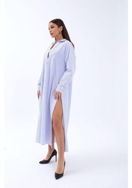 5857 Elbise-Washington Çizgili