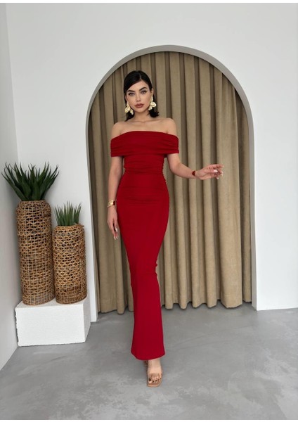 Milan Madonna Yaka Kalem Elbise