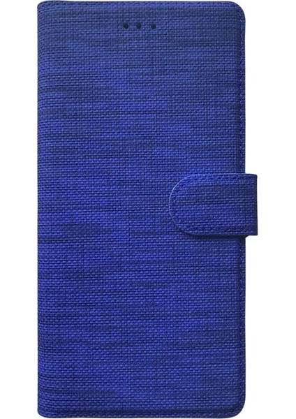 Xiaomi Poco X3 Uyumlu Kart ve Para Bölmeli Standlı Cüzdanlı Kılıf - Mavi