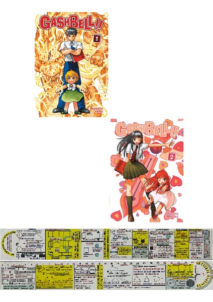Gashbell 1-2. Ciltler Manga Seti + Mat. Öğreten Cetvel