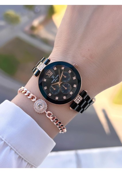 Çelik Kordon 30 mt Suya Dayanıklı Kadın Kol Saati+Bileklik BYN.10728.M7 fiyatları