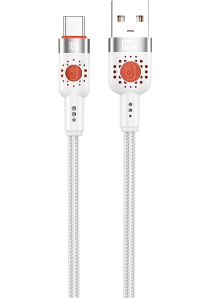 NT-DC31 18W Plastik 100 cm USB To Type-C Şarj ve Data Kablosu (Beyaz)