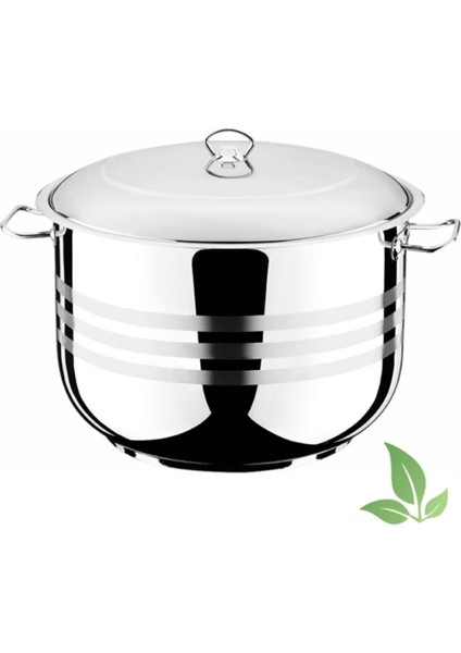 36 cm 13 Litre Jumbo Boy ve Berlin 36 cm Derin Çelik Tencere 19 Litre Çelik Paslanmaz 2li