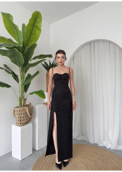 Stor Gül Detaylı Elbise