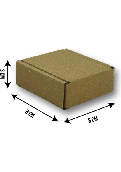 8X8X3CM Kilitli Dayanıklı E-Ticaret Karton Kargo Kutusu 250 Adet fiyatları