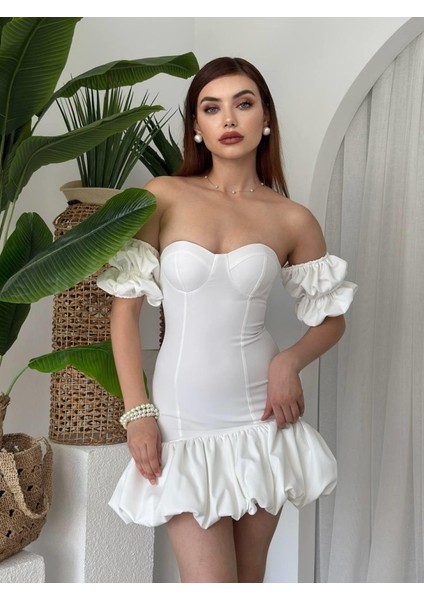 Peyda Straplez Elbise