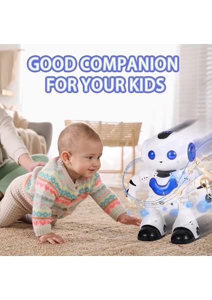 Uzaktan Kumandalı Işıklı Müzikli Dans Eden Akıllı Robot - Eğitici Robot Oyuncak Hediyelik