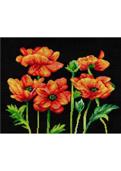 Baskılı Goblen Kırmızı Gelincik 2952 40*50 cm