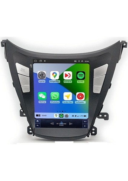 Hyundai Elantra Tesla 2011-2014 4gb Ram 64GB Hafıza 8 Çekirdek Carplay Kamera Android Multimedya modelleri