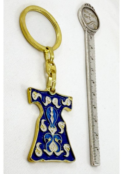 Lacivert Desenli Kaftan Metal Anahtarlık, Hediyelik Anahtarlık indirimleri