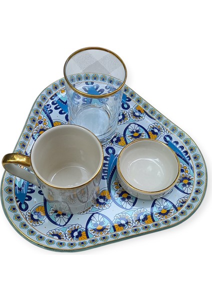 Lotus Blue Kahve Sunum Fincan 4 Parça fiyatları