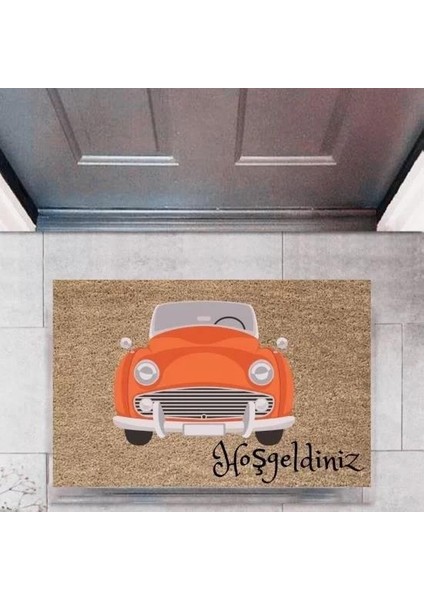 Kapı Önü Paspası Dekoratif Dijital Baskı Arabalar P-2672