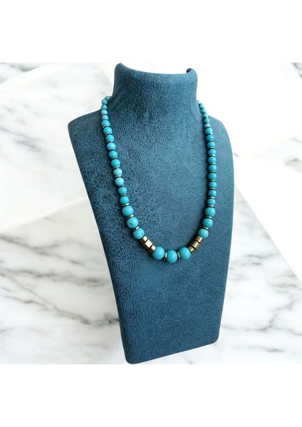 Turkuaz Firuze Taşı Hematit Taşı Kolye Doğal Taş Kolye fırsatları