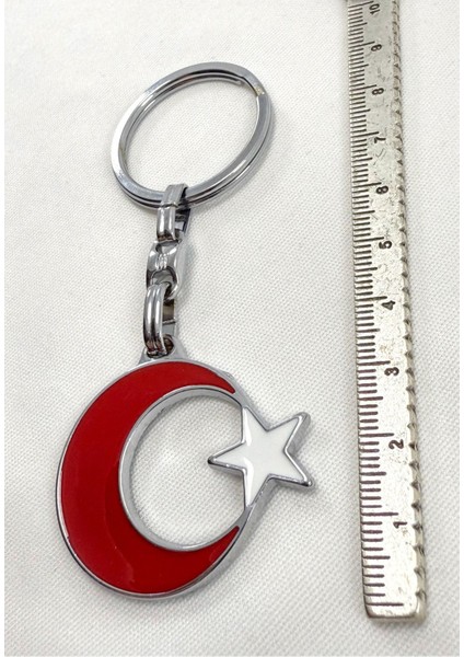Metal Kırmızı Beyaz Ay Yıldız Anahtarlık, Hediyelik Anahtarlık modelleri