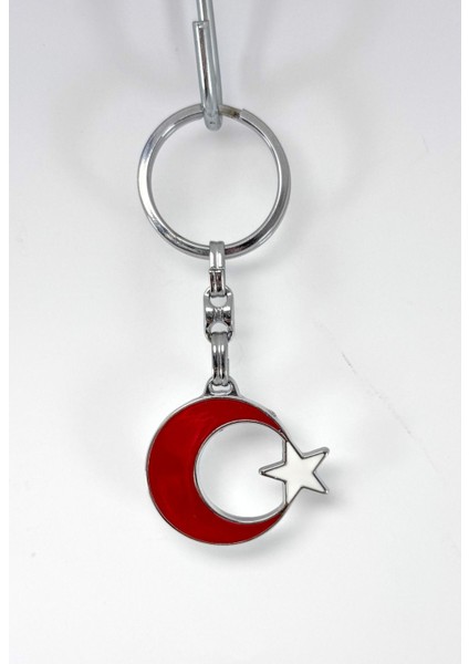 Metal Kırmızı Beyaz Ay Yıldız Anahtarlık, Hediyelik Anahtarlık fırsatları