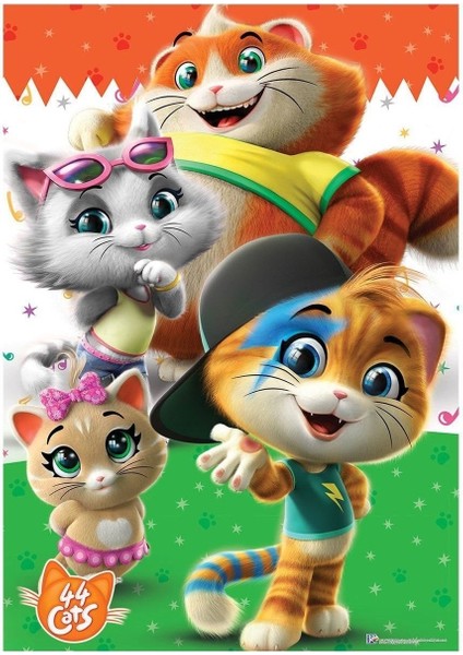 Cat 709 44 Kedi Puzzle 50 Parça -
