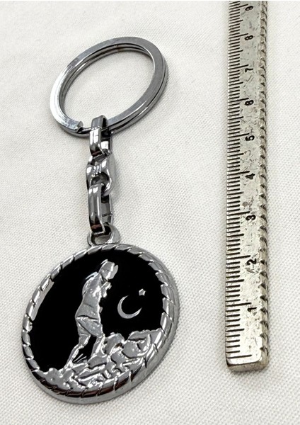Metal Ay Yıldız Kemal Atatürk Metal Anahtarlık, Hediyelik Anahtarlık