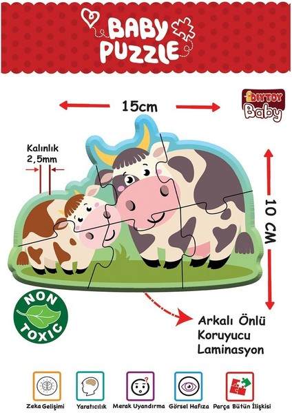 1734 Dıytoy, Baby Puzzle - Ilk Çiftlik Puzzle