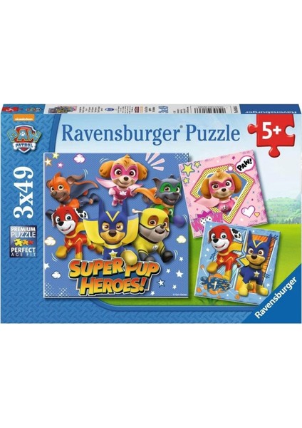3X49 Parça Puz Paw Patrol Çok Renkli 08036