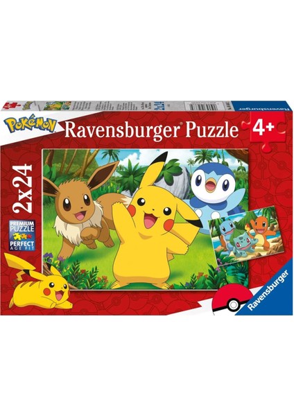 Çocuk Puzzle 2X24 Parça Pokemon 056682
