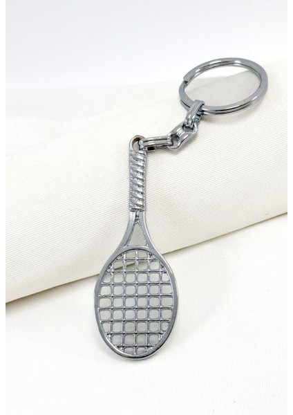 Metal Tenis Raketi Figürlü Anahtarlık, Hediyelik Anahtarlık
