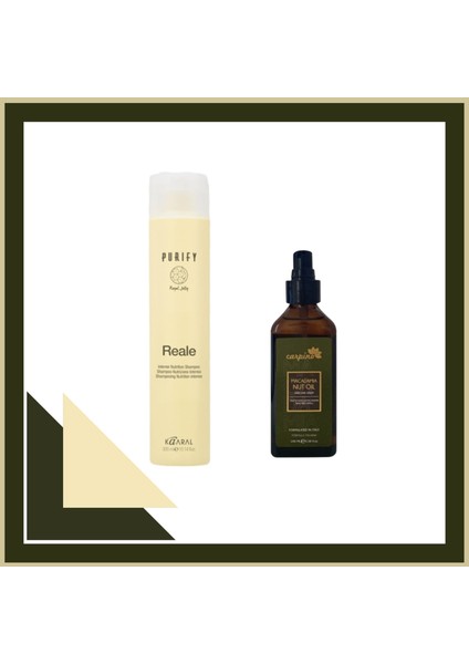 Kaaral Purify Reale Shampoo 300 ml + Carpino Macadamia Nut Oil Hair Care Serum 100 ml