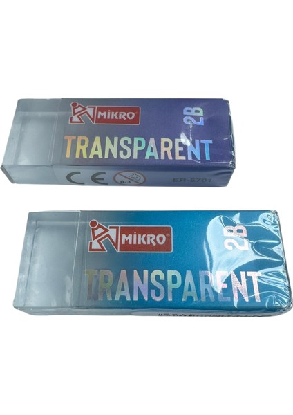 Mikro Şeffaf Silgi, 2'li Paket modelleri